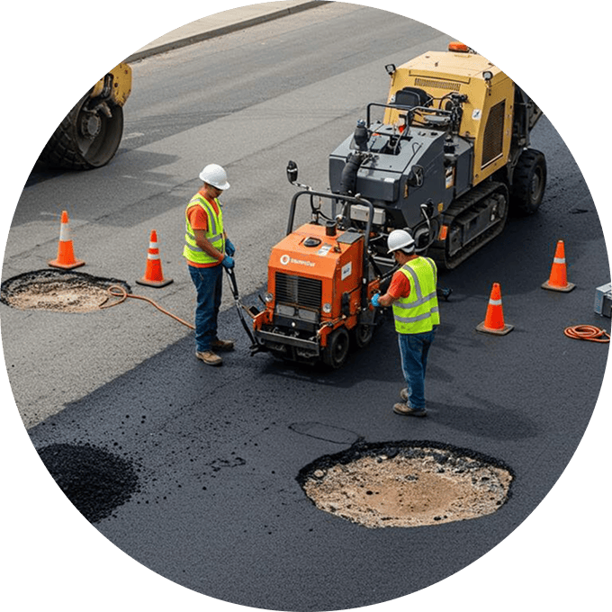 Adams Asphalt & Construction paving and concrete project photo